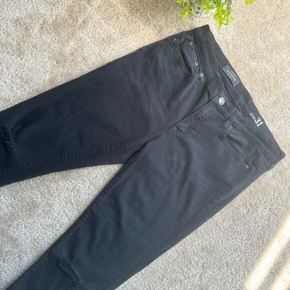 J. Crew Women's Trendy Toothpick Faded Distressed Black Jeans Size: 31 - Picture 1 of 16